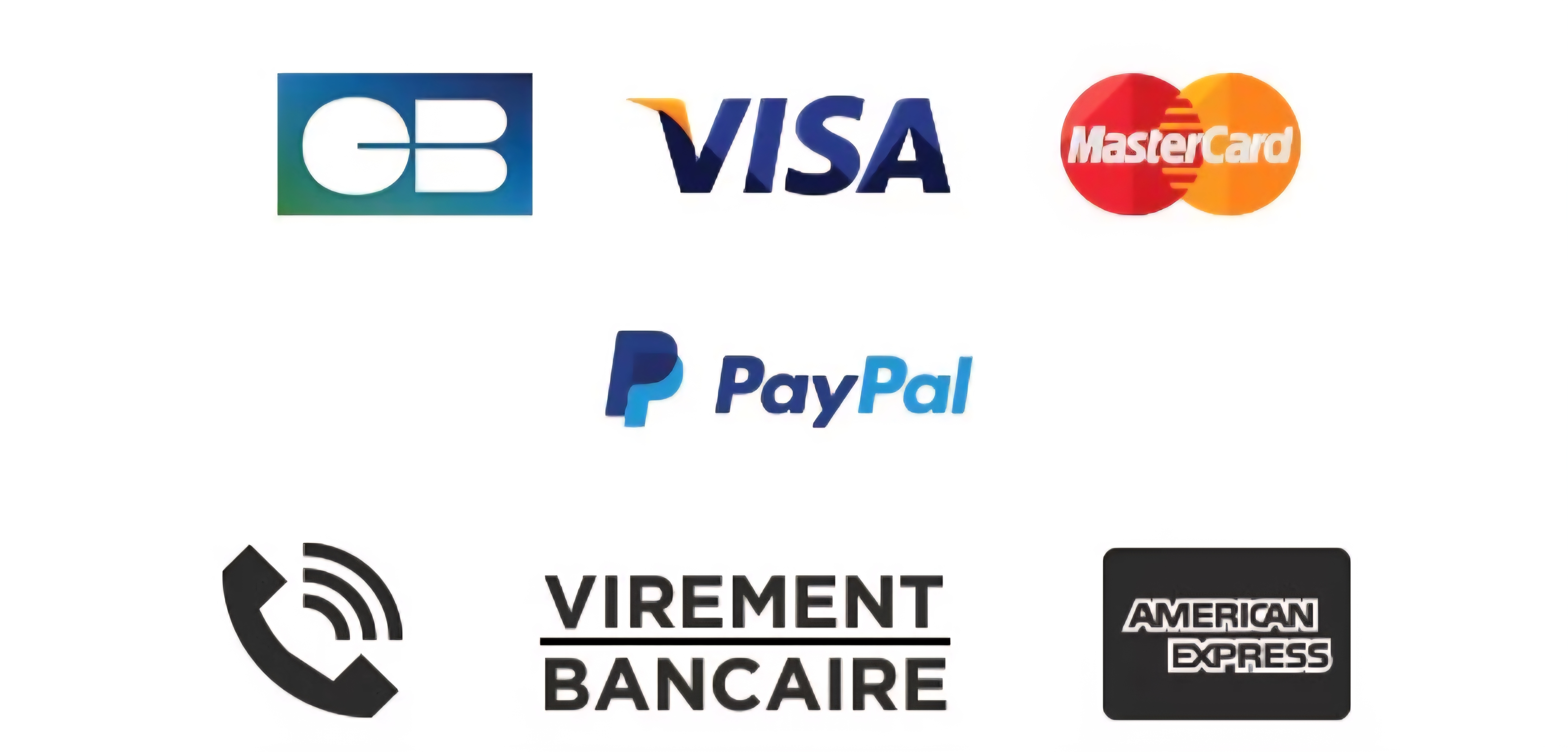 Paiement Sécurisé - Visa, Mastercard, PayPal, Amex